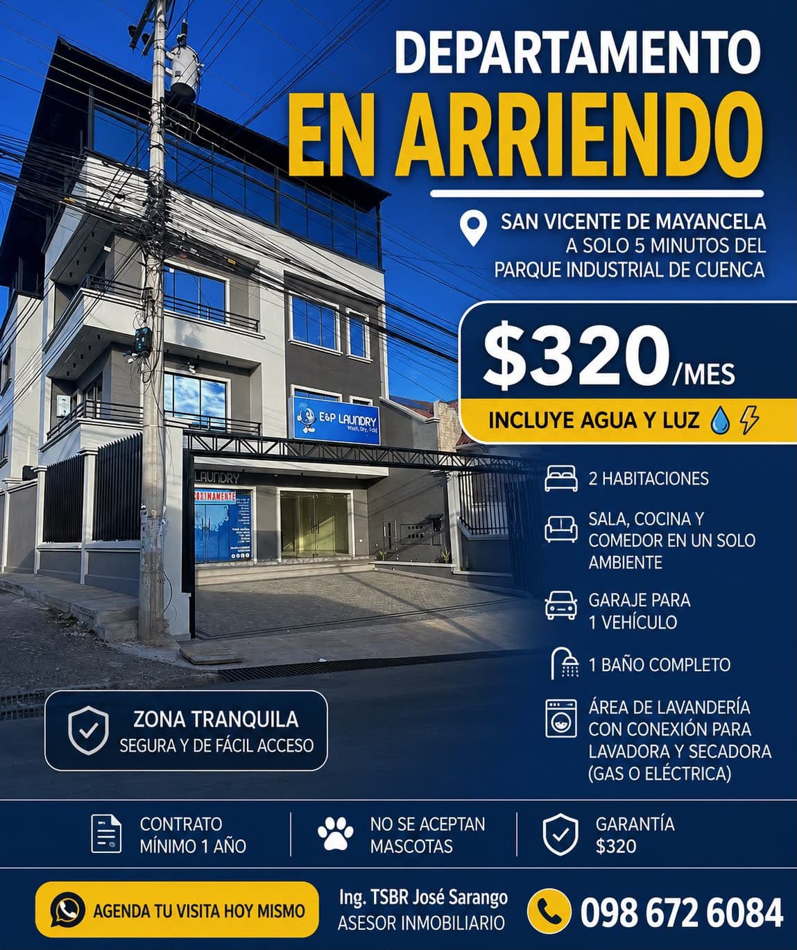 Departamento de 2 habitaciones en arriendo – San Vicente de Mayancela — lead photograph